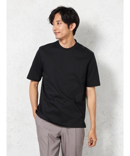 KATHARINE E HAMNETT(キャサリン・イー・ハムネット)の「【KATHARINE E HAMNETT-キャサリン・イー・ハムネット-】 半袖 ビズTシャツ クルーネック 無地(Tシャツ/カットソー・メンズ・ブラック/ベージュ/ホワイト・L/M/S/LL)」の3枚目の写真
