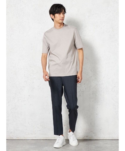 KATHARINE E HAMNETT(キャサリン・イー・ハムネット)の「【KATHARINE E HAMNETT-キャサリン・イー・ハムネット-】 半袖 ビズTシャツ クルーネック 無地(Tシャツ/カットソー・メンズ・ブラック/ベージュ/ホワイト・L/M/S/LL)」の16枚目の写真