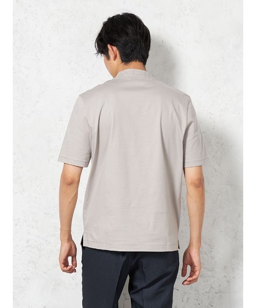 KATHARINE E HAMNETT(キャサリン・イー・ハムネット)の「【KATHARINE E HAMNETT-キャサリン・イー・ハムネット-】 半袖 ビズTシャツ クルーネック 無地(Tシャツ/カットソー・メンズ・ブラック/ベージュ/ホワイト・L/M/S/LL)」の5枚目の写真