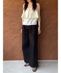 LAGUNAMOON | タックデニムワイドパンツ(デニムパンツ)