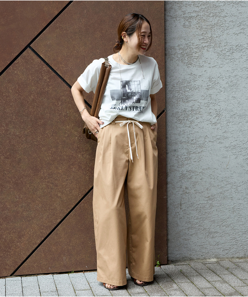 JOURNAL STANDARD（ジャーナルスタンダード）の「TCチノワイドパンツ（チノパンツ・レディース・ベージュ・36/38）」の3枚目の写真