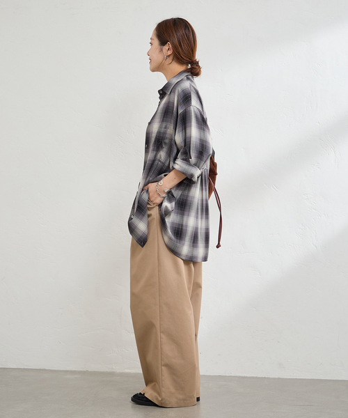 JOURNAL STANDARD（ジャーナルスタンダード）の「TCチノワイドパンツ（チノパンツ・レディース・ベージュ・36/38）」の5枚目の写真