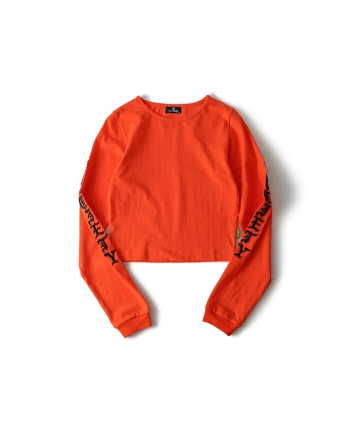 Subciety(サブサエティ)の「Sleeve embroidery tee【WOMEN】(Tシャツ/カットソー・レディース・ホワイト/オレンジ/イエロー/ブラック・FREE)」の17枚目の写真