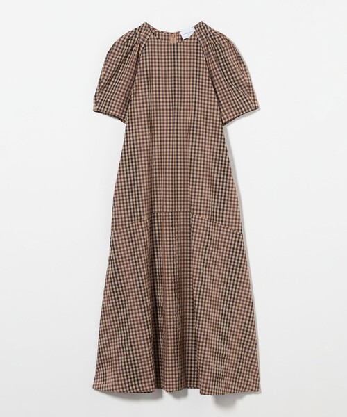 UNITED ARROWS TOKYO パフスリーブ Ｖネック ワンピース 36 セール】サッカー パフスリーブ Vネック ワンピース（ワンピース