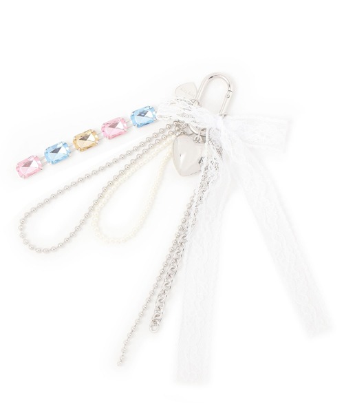 tiny tiny（ティニーティニー）の「ボリュームキラキラ垂らしチャーム[tiny tiny(ティニーティニー)]（チャーム・レディース・グレー/イエロー・0）」の2枚目の写真