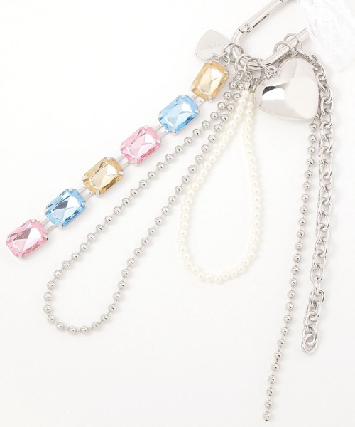 tiny tiny（ティニーティニー）の「ボリュームキラキラ垂らしチャーム[tiny tiny(ティニーティニー)]（チャーム・レディース・グレー/イエロー・0）」の6枚目の写真