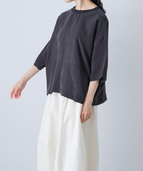 かぐれ（カグレ）の「キュプラプルオーバー（Tシャツ/カットソー・レディース・ネイビー/チャコールグレー/アイボリー・FREE）」の2枚目の写真