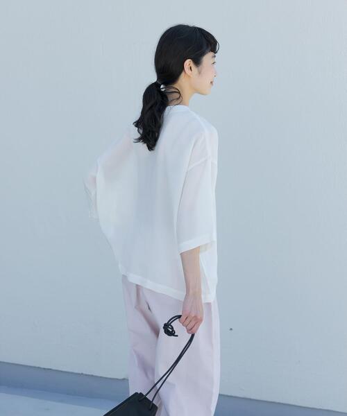 かぐれ（カグレ）の「キュプラプルオーバー（Tシャツ/カットソー・レディース・ネイビー/チャコールグレー/アイボリー・FREE）」の8枚目の写真