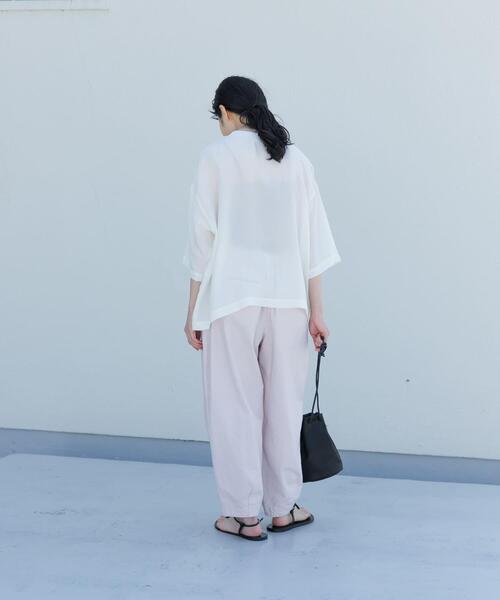 かぐれ（カグレ）の「キュプラプルオーバー（Tシャツ/カットソー・レディース・ネイビー/チャコールグレー/アイボリー・FREE）」の10枚目の写真