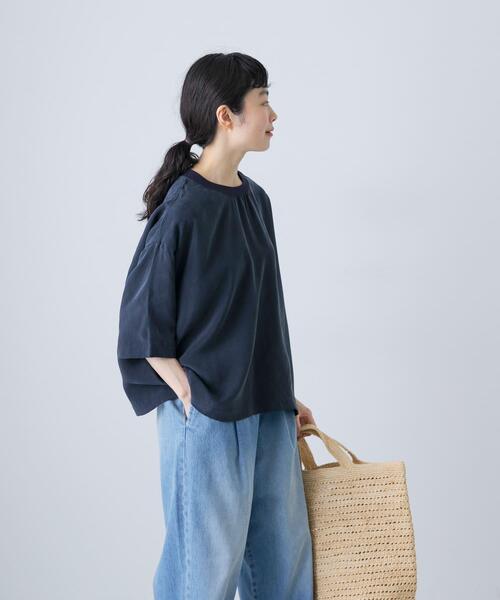 かぐれ（カグレ）の「キュプラプルオーバー（Tシャツ/カットソー・レディース・ネイビー/チャコールグレー/アイボリー・FREE）」の14枚目の写真