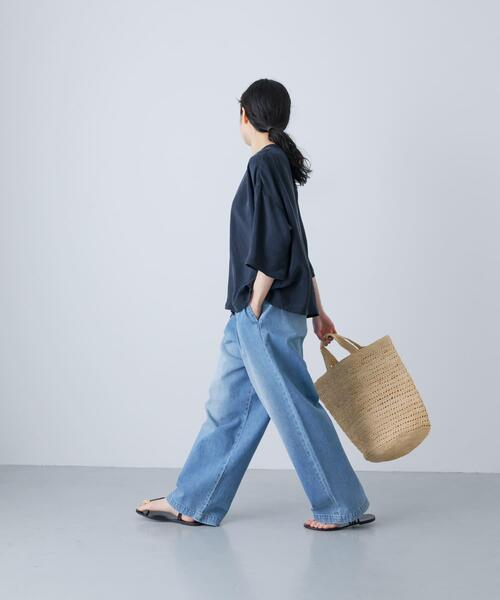 かぐれ（カグレ）の「キュプラプルオーバー（Tシャツ/カットソー・レディース・ネイビー/チャコールグレー/アイボリー・FREE）」の18枚目の写真