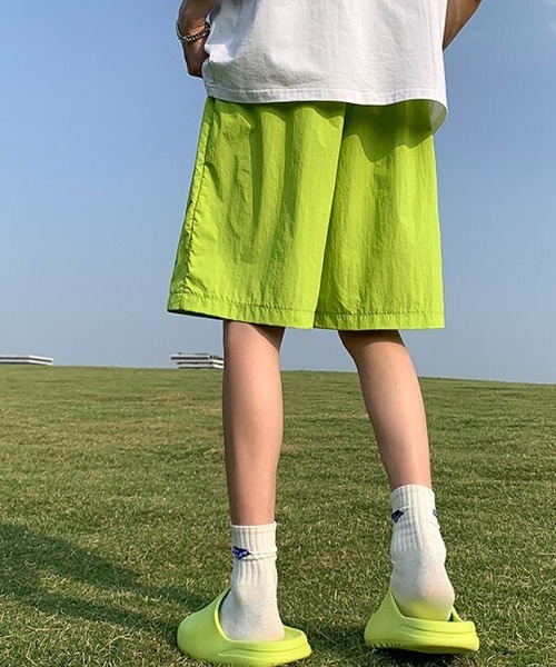 WARAIJOGO(ワライジョウゴ)の「【WARAIJOGO】ビビッドカラーロゴハーフパンツ(NEZ)(その他パンツ・メンズ・グリーン/パープル/イエロー/ブラック・FREE)」の11枚目の写真