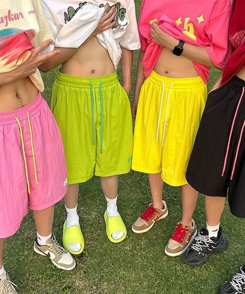 WARAIJOGO(ワライジョウゴ)の「【WARAIJOGO】ビビッドカラーロゴハーフパンツ(NEZ)(その他パンツ・メンズ・グリーン/パープル/イエロー/ブラック・FREE)」の12枚目の写真