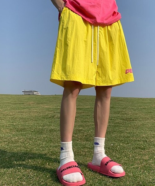 WARAIJOGO(ワライジョウゴ)の「【WARAIJOGO】ビビッドカラーロゴハーフパンツ(NEZ)(その他パンツ・メンズ・グリーン/パープル/イエロー/ブラック・FREE)」の17枚目の写真