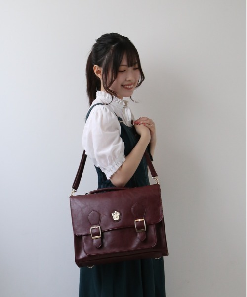 BACKYARD FAMILY(バックヤードファミリー)の「FLAPPER ハリーポッター ホグワーツ エンブレム 3wayリュック(バックパック/リュック・レディース・マスタード/ワインレッド/ネイビー/ライトブルー/ダークグリーン/ブラック・FREE)」の6枚目の写真