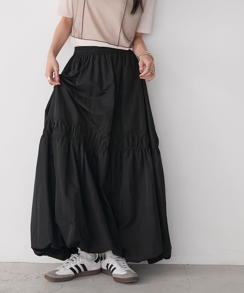 【forksy.】ティアードバルーンスカート