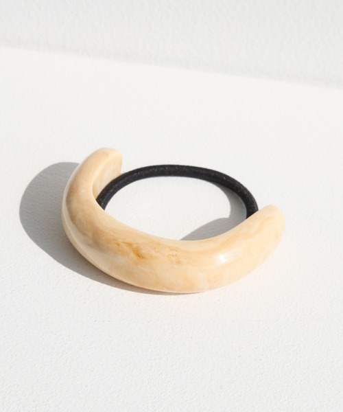 BARNYARDSTORM（バンヤードストーム）の「BARNYARDSTORM / カーブマーブルヘアゴム（ヘアゴム・レディース・ベージュ/ライトグリーン・FREE）」の10枚目の写真