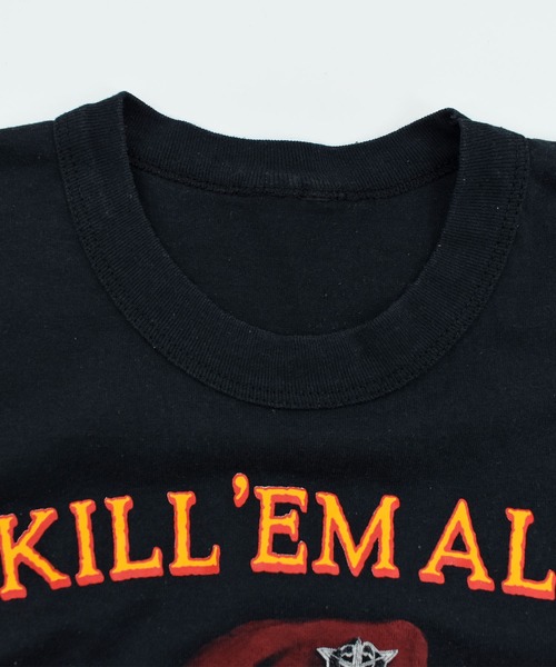 MILITARY(ミリタリー)の「【USED】80’s U.S.ARMY “KILL'EM ALL” ミリタリー Tシャツ(Tシャツ/カットソー・メンズ・ブラック・SMALL)」の7枚目の写真