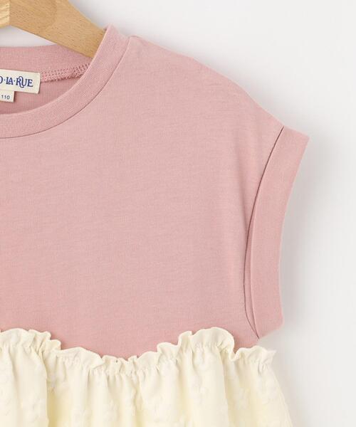 SHOO・LA・RUE（シューラルー）の「【100-120cm】フラワージャガードドッキングワンピース（ワンピース・キッズ・アイボリー系4/ピンク系9・10/12/11）」の6枚目の写真