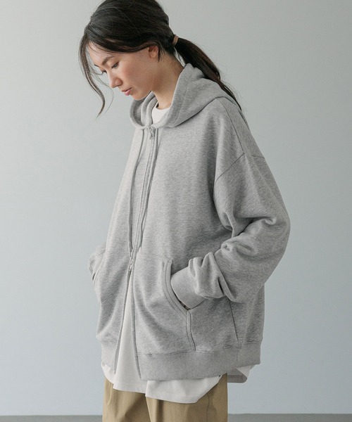 LOWRYS FARM（ローリーズファーム）の「【LFM(U)】ウラケＺＩＰフーディー　588025（スウェット・メンズ・レッド/ホワイト/ブルー/チャコールグレー/グレー・LARGE/MEDIUM）」の3枚目の写真