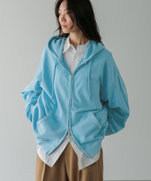 LOWRYS FARM（ローリーズファーム）の「【LFM(U)】ウラケＺＩＰフーディー　588025（スウェット・メンズ・レッド/ホワイト/ブルー/チャコールグレー/グレー・LARGE/MEDIUM）」の4枚目の写真