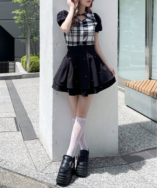 abc une face(アーベーセーアンフェイス)の「フロントアキパイピングニット(ニット/セーター・レディース・ブラック系その他/ホワイト/ピンク系その他・FREE)」の18枚目の写真