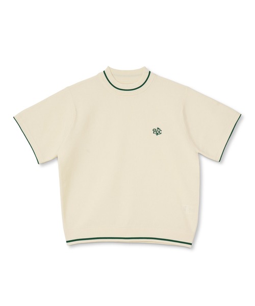 Pacific GOLF CLUB(パシフィックゴルフクラブ)の「MOCK NECK KNIT(Tシャツ/カットソー・レディース・ブラック/アイボリー/グリーン・S)」の2枚目の写真