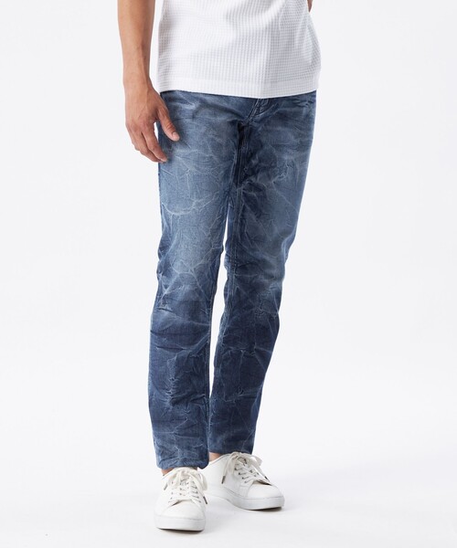 EPOCA UOMO（エポカウォモ）の「リンクルストレッチデニムパンツ（デニムパンツ・メンズ・ブルー系その他7/グレー・46/48）」の2枚目の写真