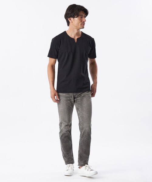 EPOCA UOMO（エポカウォモ）の「リンクルストレッチデニムパンツ（デニムパンツ・メンズ・ブルー系その他7/グレー・46/48）」の4枚目の写真