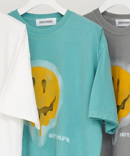 DISCOVERED（ディスカバード）の「mt9898-SMILE S-S TEE Tシャツ(DC-CL-T-01)（Tシャツ/カットソー・メンズ・ホワイト/グリーン/グレー/ブラック・1/3）」の4枚目の写真