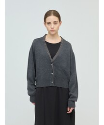mizuiroind | mizuiro ind シフォンフリルVネックカーディガン(カーディガン/ボレロ)