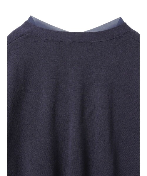 セール】mizuiro ind シフォンフリルVネックカーディガン