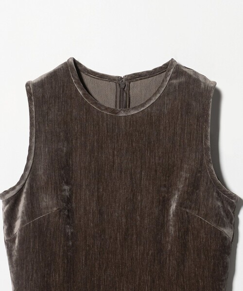 BEAUTY&YOUTH UNITED ARROWS（ビューティーアンドユースユナイテッドアローズ）の「ポリエステルブレンド モールタイトワンピース（ワンピース・レディース・グレー系/ダークブラウン・M/S）」の3枚目の写真