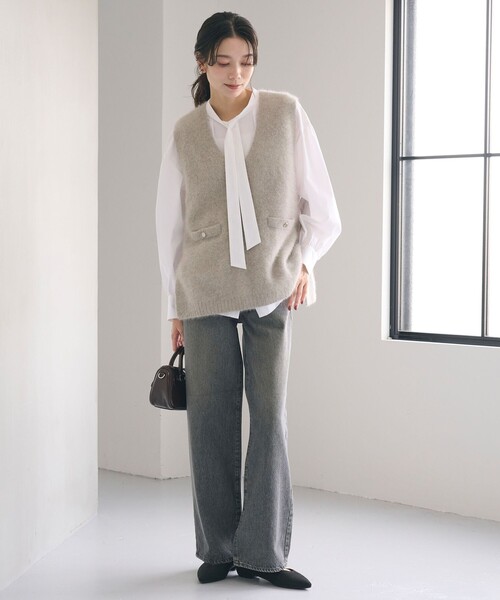 712 プロフご覧ください☆　ヘアリーニットベスト セール】ヘアリー ニット ベスト（ベスト）｜green label relaxing