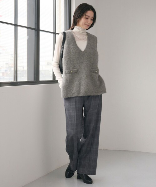 ＜ATON＞ヘアリー ニット ベスト ATON（エイトン）の「＜ATON＞ヘアリー ニット ベスト（ベスト