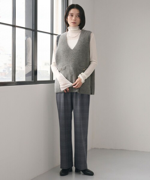 ヘアリー ニット ベスト（ベスト）｜green label relaxing（グリーン