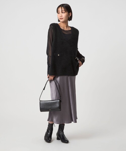 セール】ヘアリー ニット ベスト（ベスト）｜green label relaxing