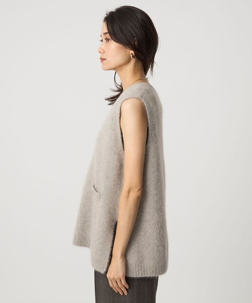 セール】ヘアリー ニット ベスト（ベスト）｜green label relaxing