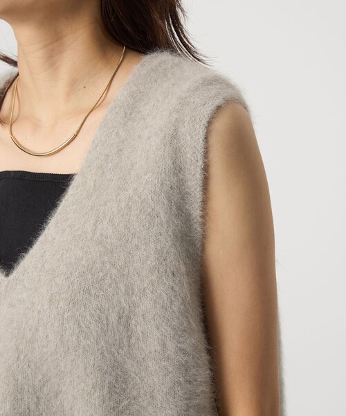 セール】ヘアリー ニット ベスト（ベスト）｜green label relaxing