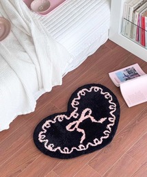 Ein（アイン）の「Ein/リボンモチーフ ハート型 ラグ マット（ラグ/マット）」