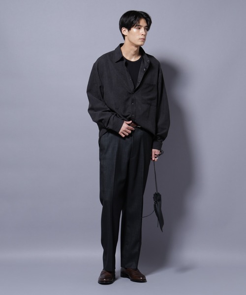NANO universe（ナノユニバース）の「「N TROUSERS PREMIUM」ウールデニムストレートパンツ/STRETCH(セットアップ可)（スラックス・メンズ・ブラック/ネイビー・S/L/M）」の13枚目の写真