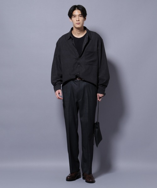 NANO universe（ナノユニバース）の「「N TROUSERS PREMIUM」ウールデニムストレートパンツ/STRETCH(セットアップ可)（スラックス・メンズ・ブラック/ネイビー・S/L/M）」の11枚目の写真