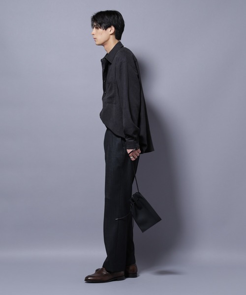 NANO universe（ナノユニバース）の「「N TROUSERS PREMIUM」ウールデニムストレートパンツ/STRETCH(セットアップ可)（スラックス・メンズ・ブラック/ネイビー・S/L/M）」の15枚目の写真
