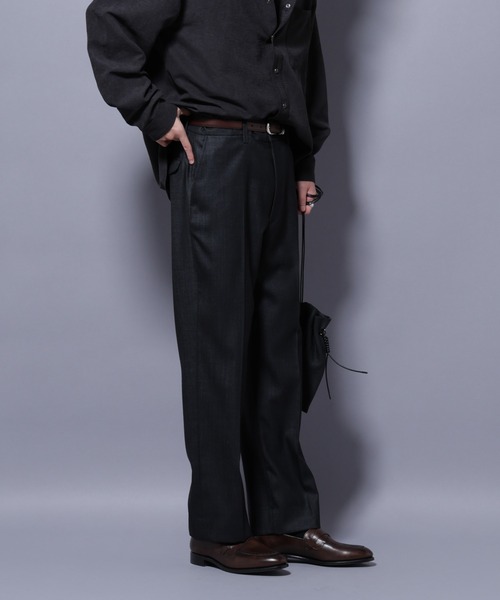NANO universe（ナノユニバース）の「「N TROUSERS PREMIUM」ウールデニムストレートパンツ/STRETCH(セットアップ可)（スラックス・メンズ・ブラック/ネイビー・S/L/M）」の10枚目の写真