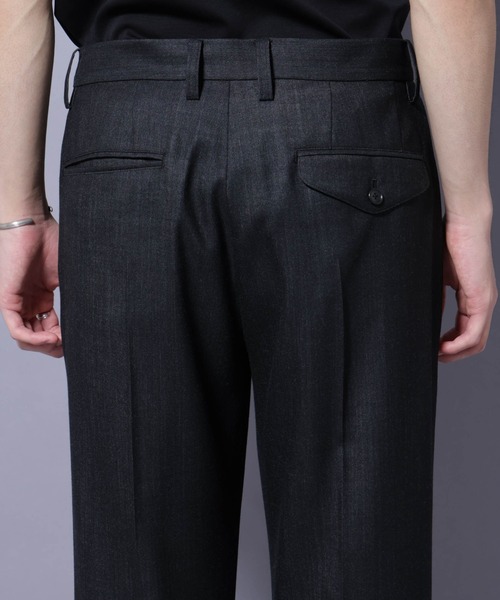 NANO universe（ナノユニバース）の「「N TROUSERS PREMIUM」ウールデニムストレートパンツ/STRETCH(セットアップ可)（スラックス・メンズ・ブラック/ネイビー・S/L/M）」の21枚目の写真