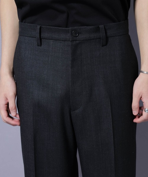 NANO universe（ナノユニバース）の「「N TROUSERS PREMIUM」ウールデニムストレートパンツ/STRETCH(セットアップ可)（スラックス・メンズ・ブラック/ネイビー・S/L/M）」の19枚目の写真