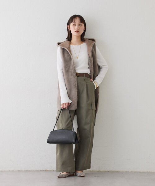 RIVE DROITE（リヴドロワ）の「【モードな印象】ダブルループカーゴパンツ（カーゴパンツ・レディース・ベージュ/ブラウン/カーキ・38/36）」の19枚目の写真