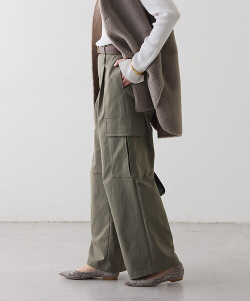 RIVE DROITE（リヴドロワ）の「【モードな印象】ダブルループカーゴパンツ（カーゴパンツ・レディース・ベージュ/ブラウン/カーキ・38/36）」の13枚目の写真