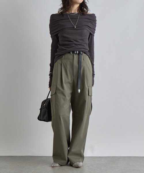 RIVE DROITE（リヴドロワ）の「【モードな印象】ダブルループカーゴパンツ（カーゴパンツ・レディース・ベージュ/ブラウン/カーキ・38/36）」の10枚目の写真