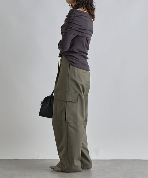 RIVE DROITE（リヴドロワ）の「【モードな印象】ダブルループカーゴパンツ（カーゴパンツ・レディース・ベージュ/ブラウン/カーキ・38/36）」の9枚目の写真